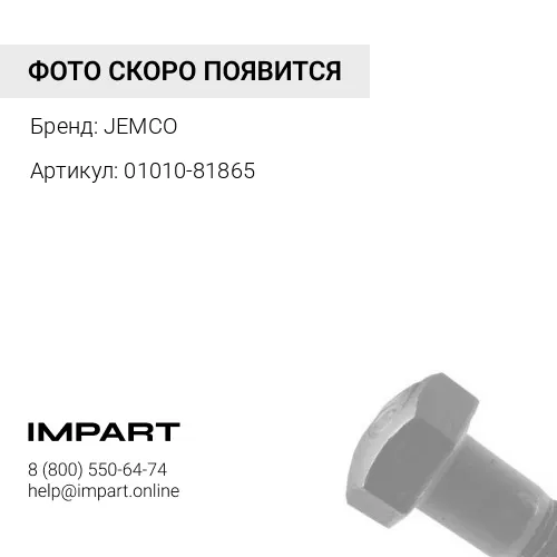 01010-81865 J931865-JC БОЛТ КАТКА ОПОРНОГО M18Х65 JEMCO