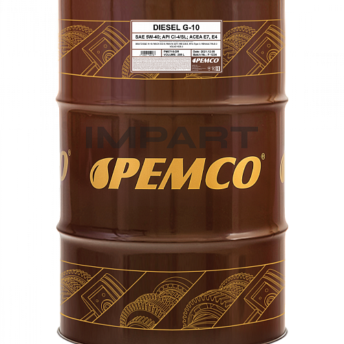 Масло моторное DIESEL G-10 PEMCO 5W-40 UHPD (208 литров)